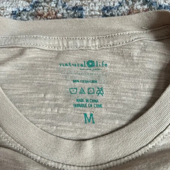 Natural Life Live Hippie Beige T-Shirt - Picture 3 of 5